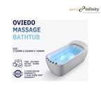 ARRIS INFINITY Oviedo 1720mm Rectangular Massage Bathtub Luxury Jacuzzi | White