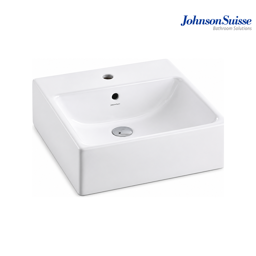 Johnson Suisse Trezzo N480 Semi Recessed Basin | White |  480MM