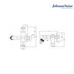 Johnson Suisse Lazio 1/2" 2-Way Bib Tap with Flange | WBFA301701 | Chrome