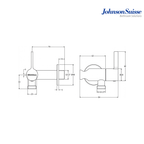 Johnson Suisse Lira 1/2" Angle Valve with Handshower Holder | WBFA301676CP | Chrome