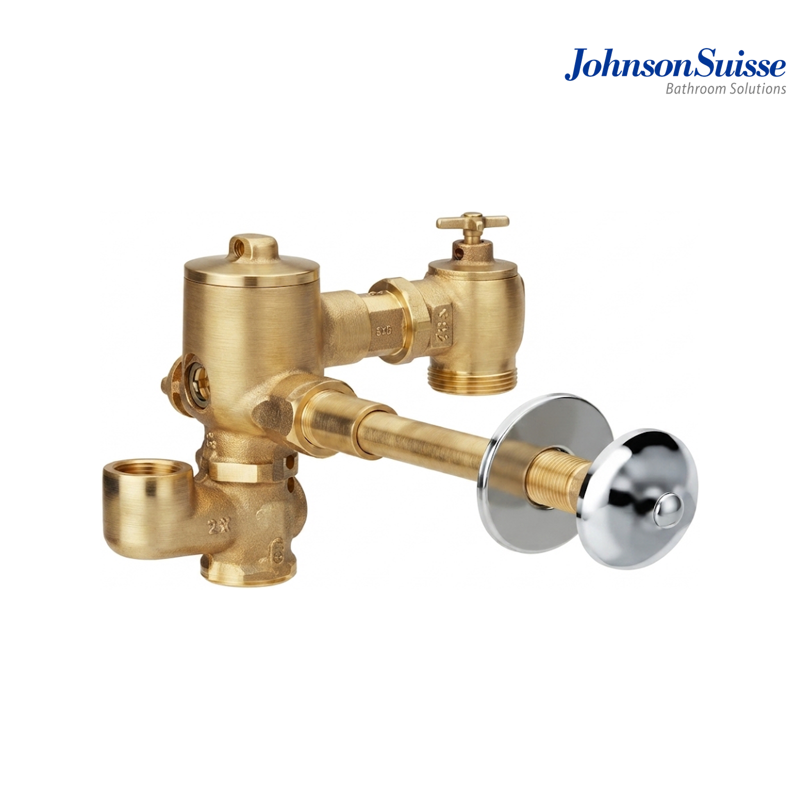Johnson Suisse WBFT400453CP 120mm Concealed WC Manual Flush Valve | Silver