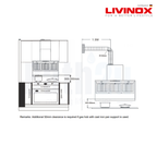 Livinox LCH-MICA XDC-90BL 90 cm L Shape Cooker Hood | Black Coated Stainless Steel & Tempered Glass Finishing
