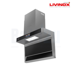 LIVINOX LCH-COPPERDC-GM-90 | 90Centimeter 2150 m³/h Touchless Smart Motion Sensor Cooker Hood | Gun Metal Coated Stainless Steel and Tempered Glass