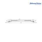 Johnson Suisse Double Interlock Stainless Steel Hose 1.2m | Polished