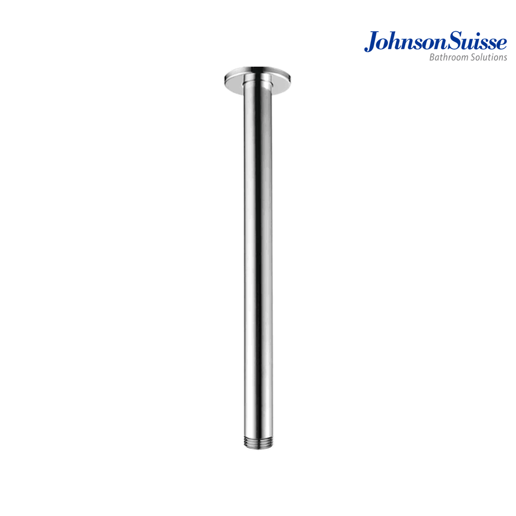 Johnson Suisse Brass Ceiling Shower Arm and Flange 300mm | Chrome