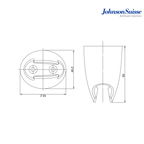 Johnson Suisse Fixed Wall Bracket WBFA300585CP | Chrome