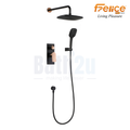 Felice CS2 Concealed Shower | ABS Matte Black and Rose Gold