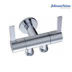 Johnson Suisse LIRA 1/2" 2-Way Angle Valve with Wall Flange | WBFA301675CP | Chrome