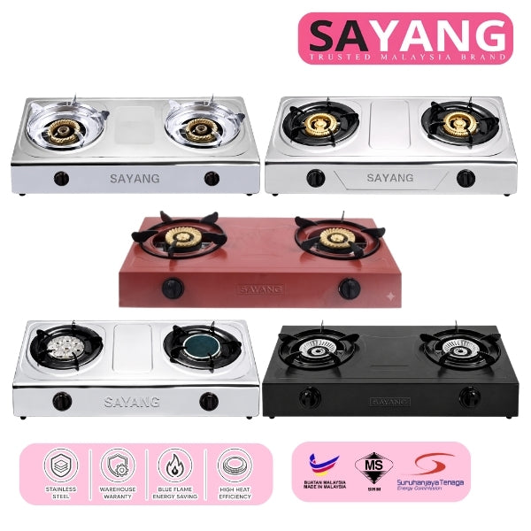 Sayang Table Top Double Burner Gas Stove