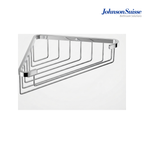 Johnson Suisse Commercial Series 200mm Corner Bathroom Shelf | WBBA100281CP | Polished Silver