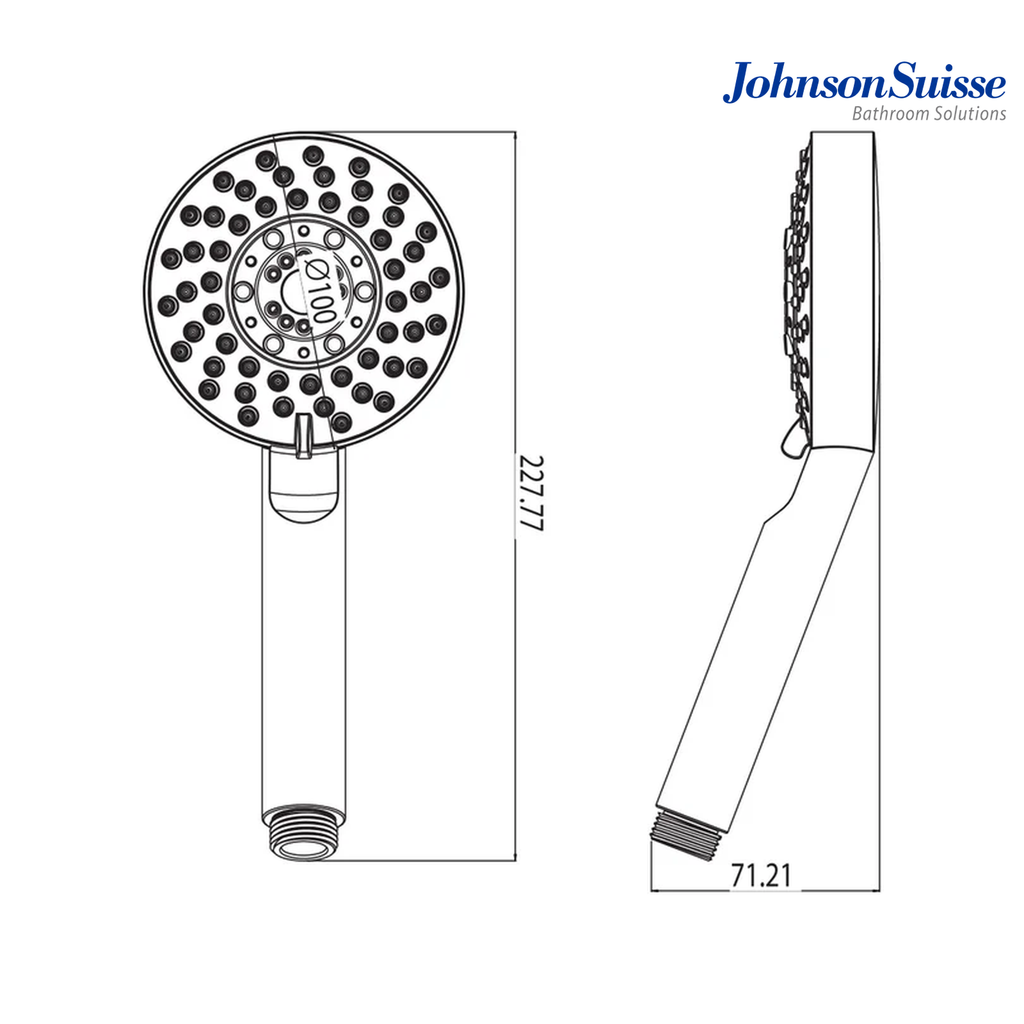 Johnson Suisse Caspian WBFA300711CP 5-Function Hand Shower | Chrome