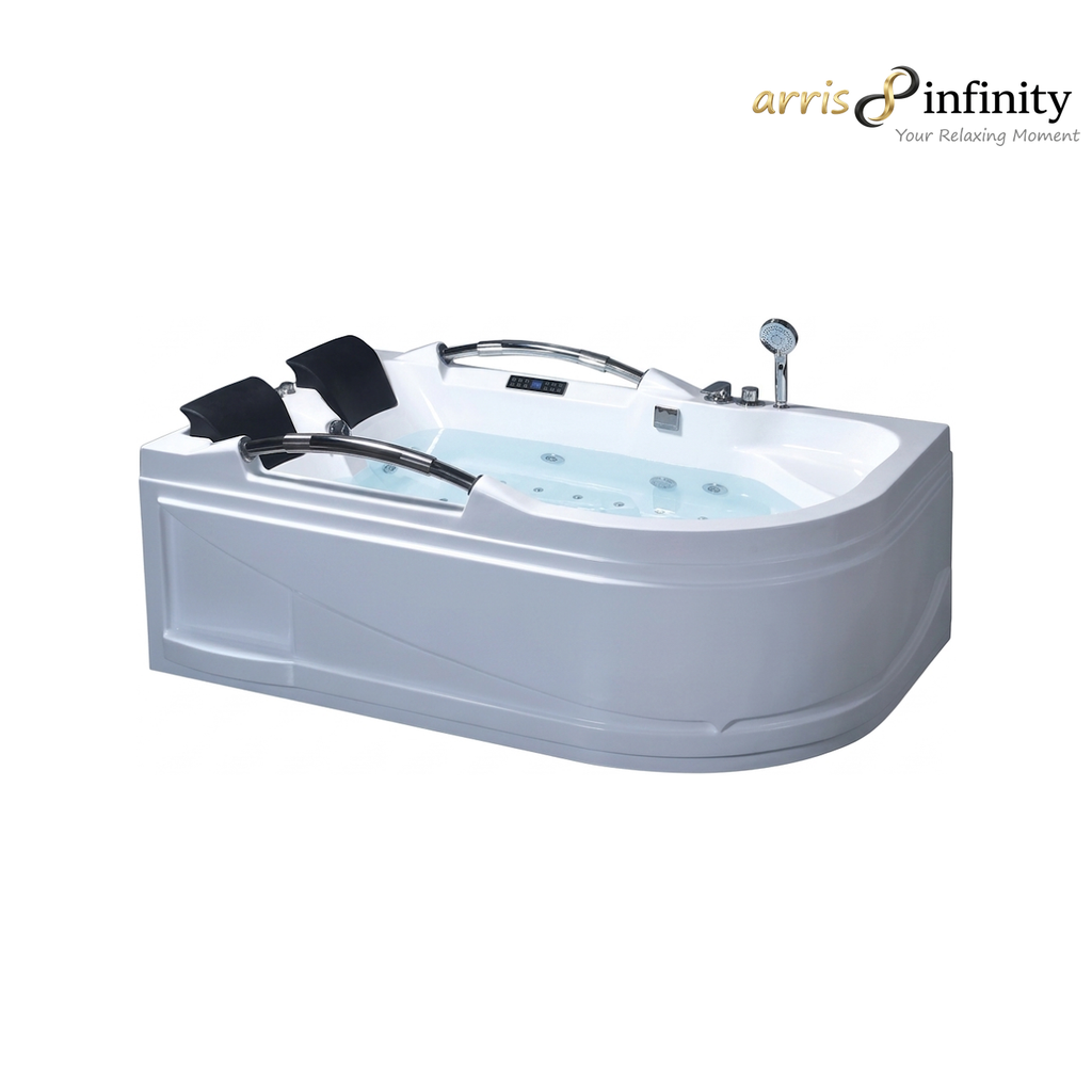 ARRIS INFINITY Catania 1800mm Rectangular Massage Bathtub Luxury Jacuzzi | White