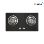 XUNDA 2-NB8303B Built-In 2 Sealed Burners Gas Hob | Black Toughened Glass