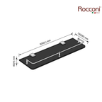 Rocconi RCN-500-GR 500mm Bathroom Shelf | Grey