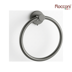 Rocconi RCN-4715GM 165mm Stainless Steel Towel Ring | Gun Metal