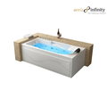 ARRIS INFINITY Mindelo 1700mm Rectangular Massage Bathtub Luxury Jacuzzi | White