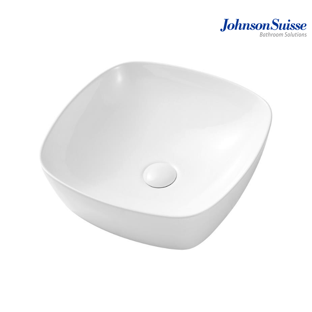 Johnson Suisse Valencia WBVC950143WW 420mm Square Above Counter Basin | White