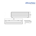 Johnson Suisse Commercial Series 400mm Bathroom Shelf | WBBA100279CP | Silver