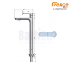Felice FLE-2319 Cold Tap Single Lever High Basin Tower Tap | Gun Metal