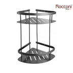 Rocconi RCN-24701GM 230mm 2-Layer Corner Shower Basket | Gun Metal