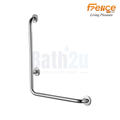 Felice FG-6171-R 610mm L-Shaped Right-Sided Handicap Grab Bar | Chrome