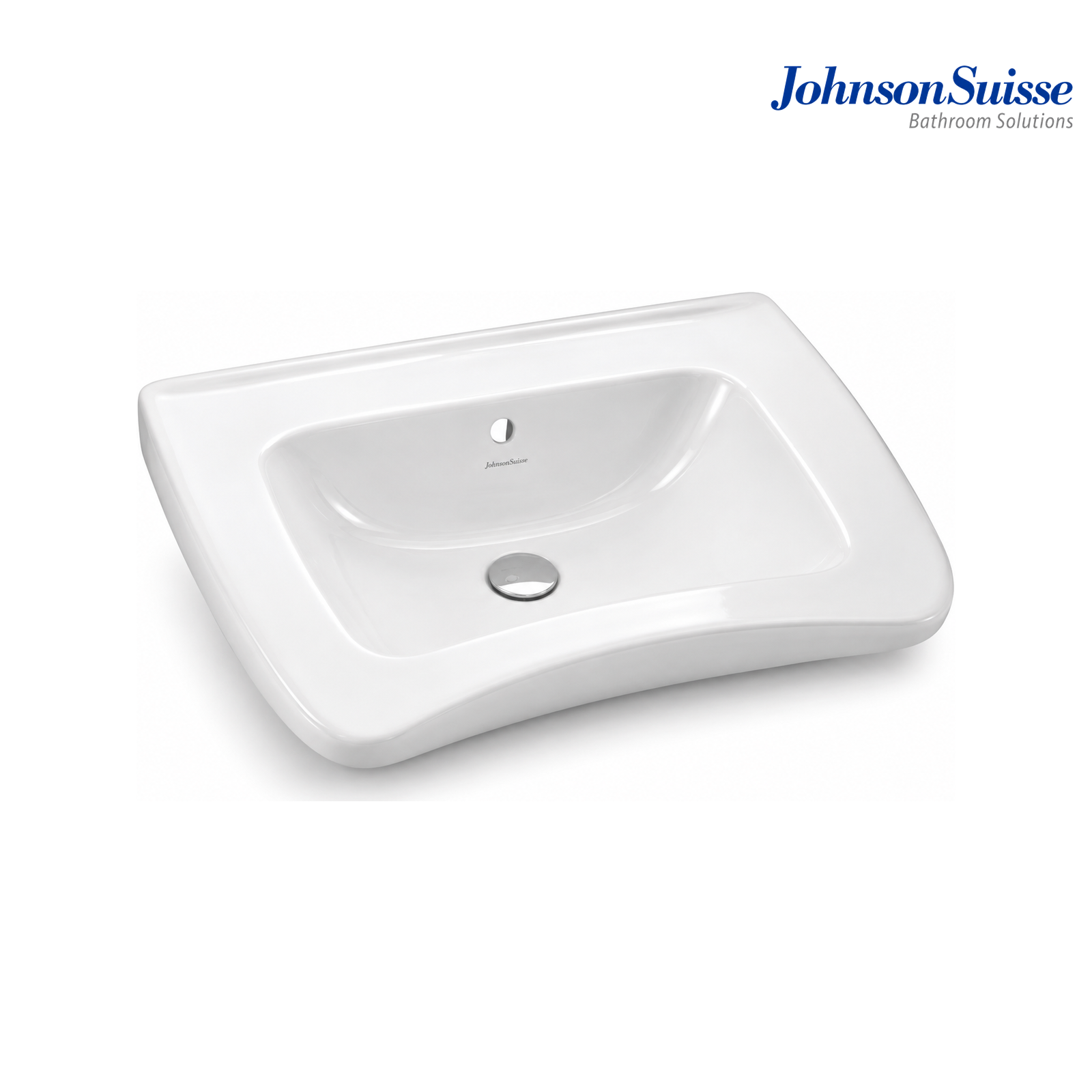 Johnson Suisse Handicap WBSAHC000WW 640mm Square Wall Hung Basin | White