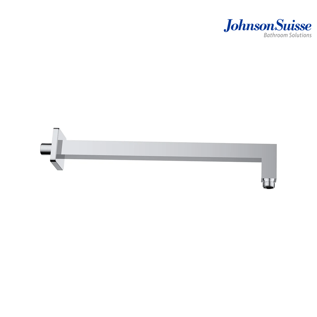 Johnson Suisse WBFA300707CP 400mm Square Brass Shower Arm & Flange | Chrome