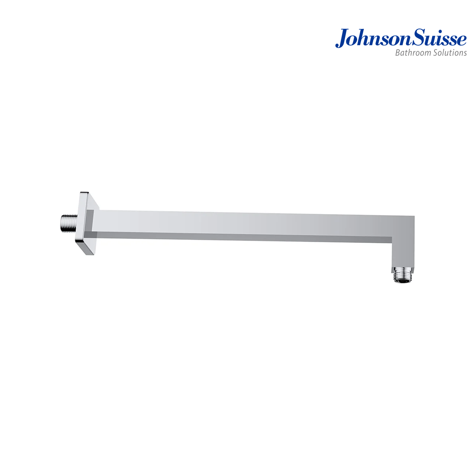 Johnson Suisse WBFA300707CP 400mm Square Brass Shower Arm & Flange | Chrome