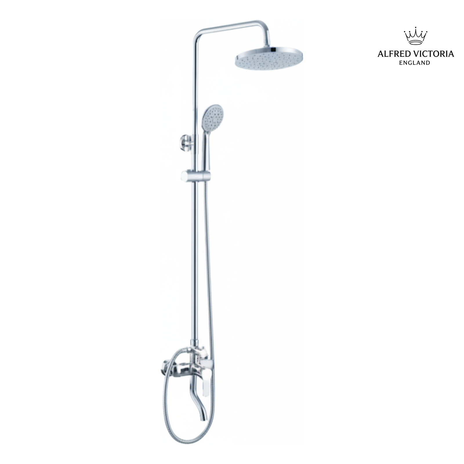 ALFRED VICTORIA 1150mm Round Exposed Rain Shower System - Chrome
