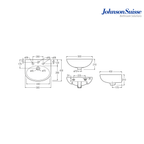 Johnson Suisse Boston-500 500mm Round Wall Hung Basin | White