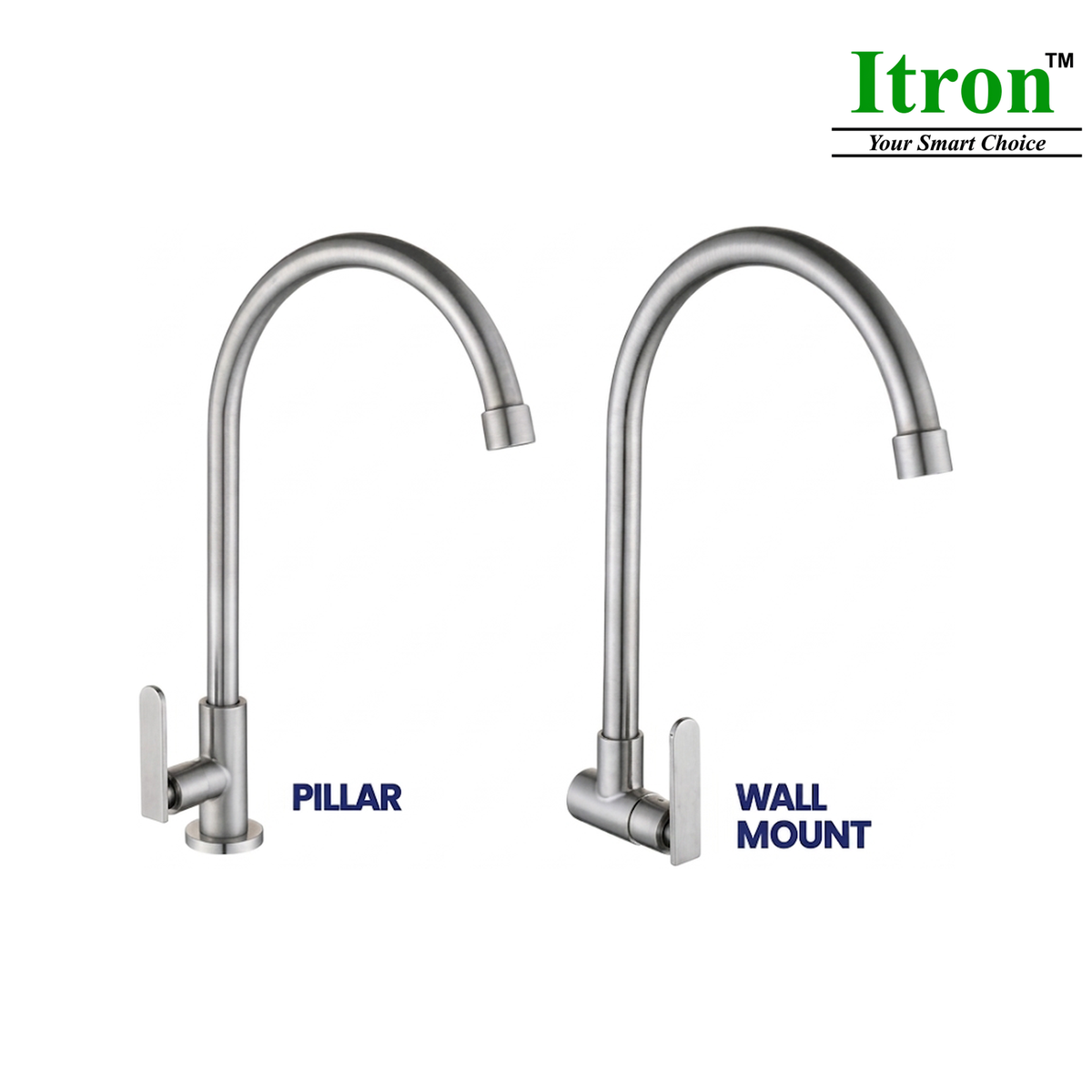 ITRON ITN-118L Kitchen Tap Stanless Steel | Silver