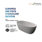 ARRIS INFINITY Europeia 1700mm Rectangular One Piece Luxury Bath Tub | White