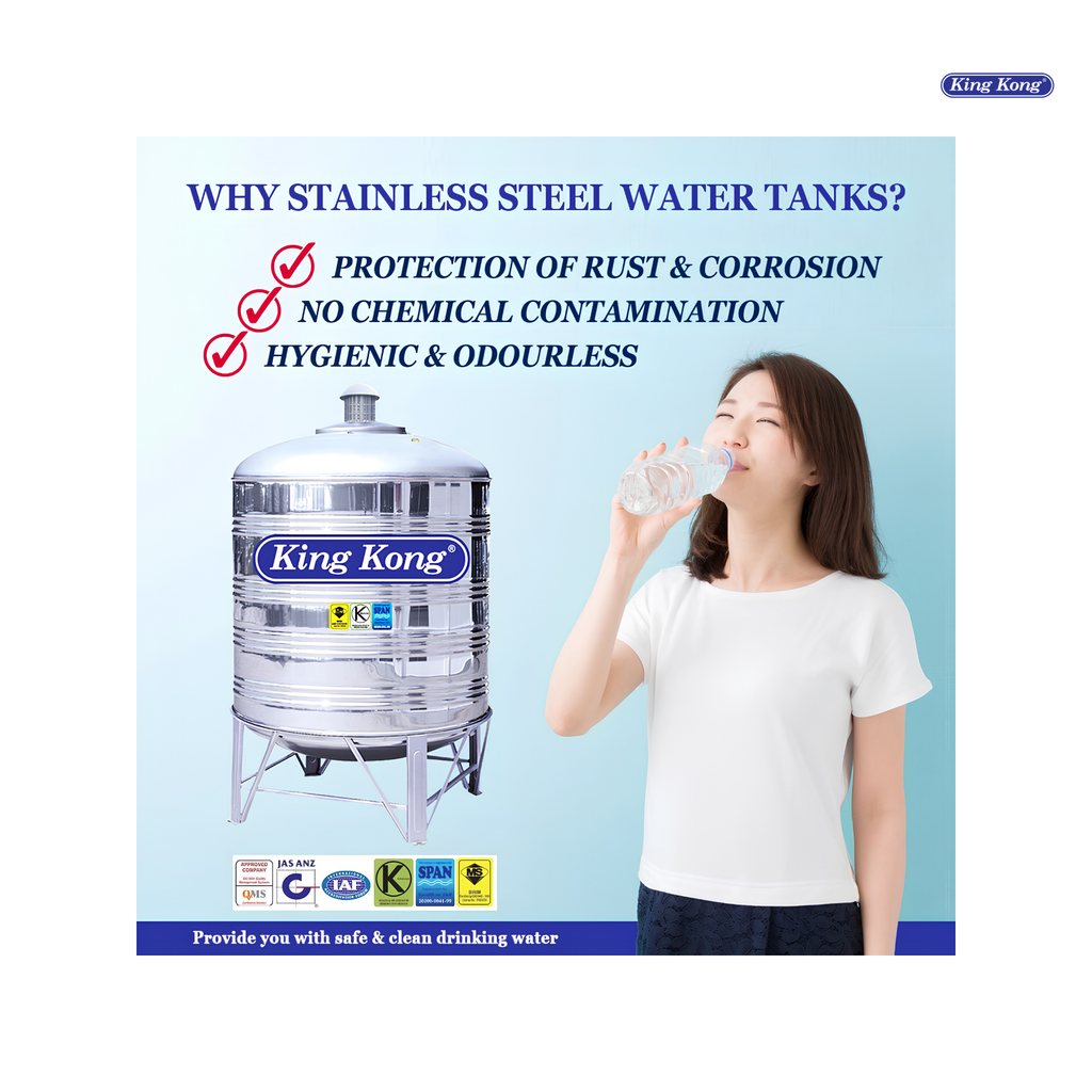 KingKong HRW Series Stainless Steel Vertical Water Tank with Stand