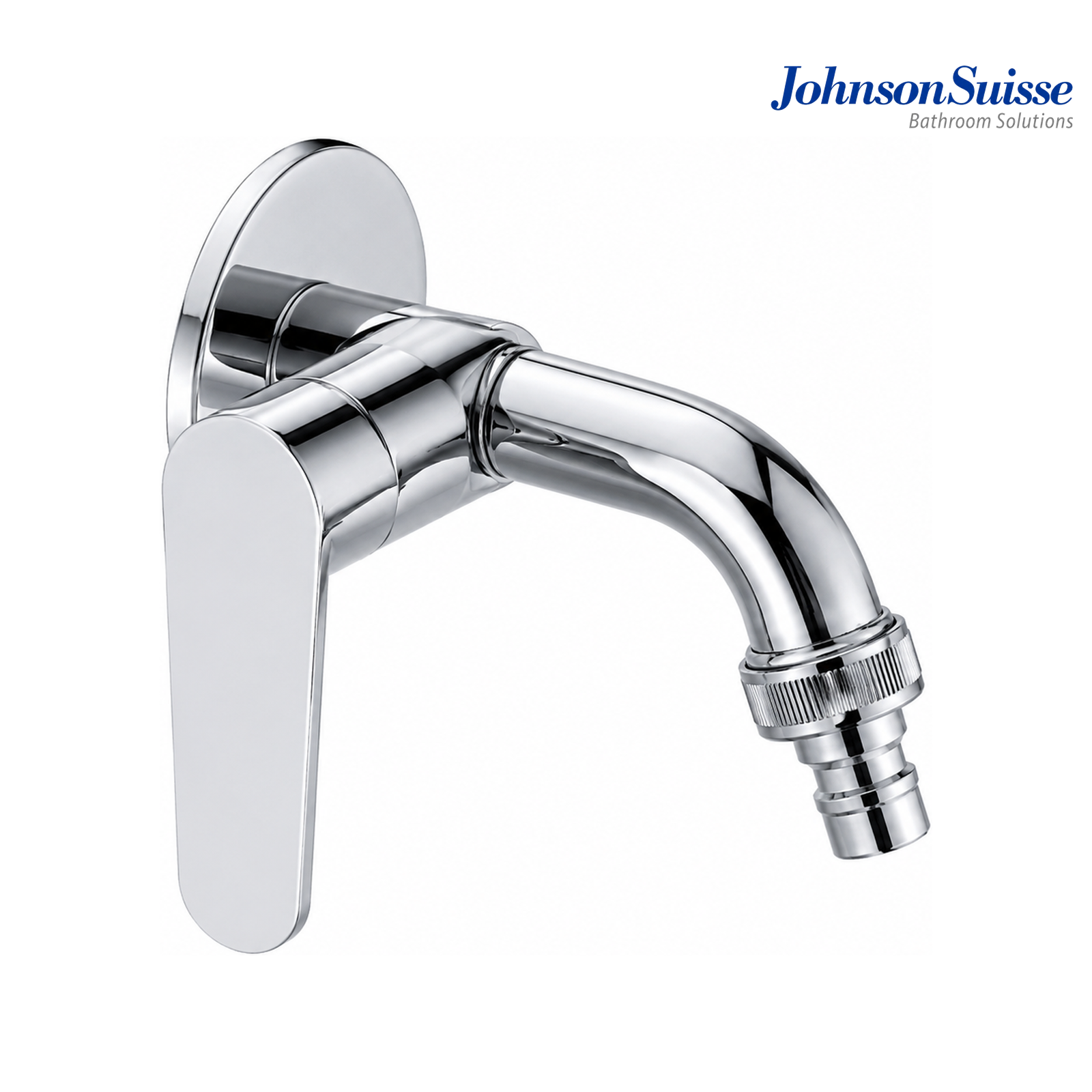 Johnson Suisse Lazio 1/2" Wall-Mounted Bib Tap with Flange | WBFA301700 | Chrome