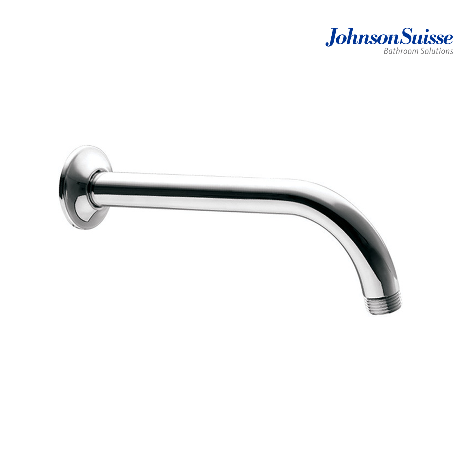 Johnson Suisse WBFA300577CP 200mm Brass Shower Arm and Flange | Chrome