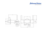 Johnson Suisse LIRA 1/2" 2-Way Angle Valve with Wall Flange | WBFA301675CP | Chrome