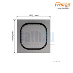 Felice FLE 324/GM 150x150mm Floor Grating and Trap | Gunmetal Stainless Steel