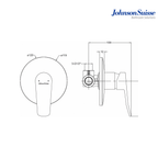 Johnson Suisse Lazio Single Lever Concealed Shower Tap | WBFA301694 | Chrome