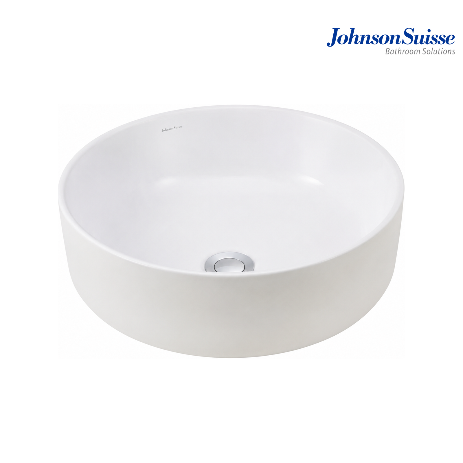 Johnson Suisse Valencia WBVC950144WW 415mm Slim Round Above Counter Basin | White