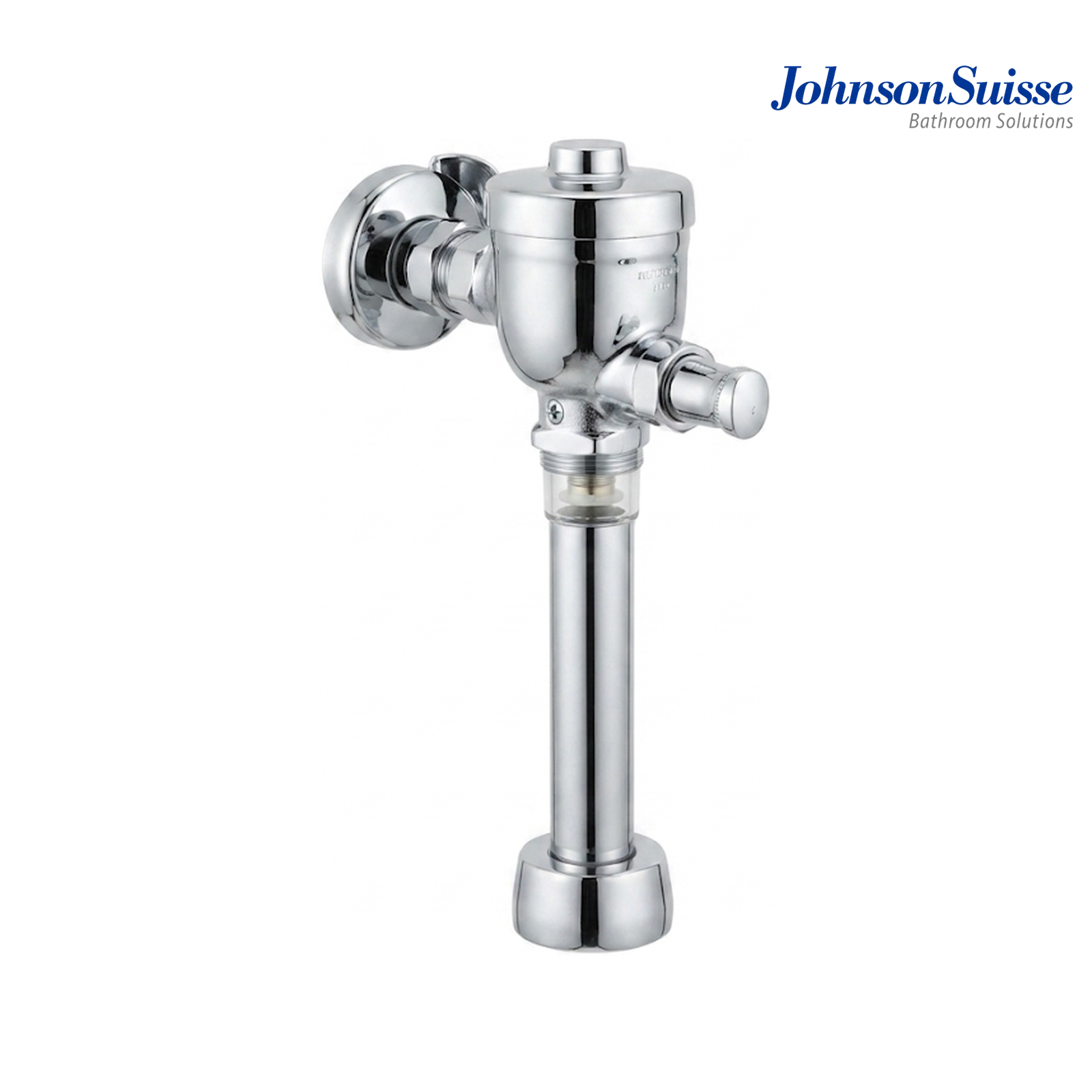 Johnson Suisse WBFT400454CP Exposed Urinal Manual Flush Valve with Straight Pipe | Silver