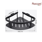 Rocconi RCN 4701GM 230mm Corner Shower Basket | Gun Metal