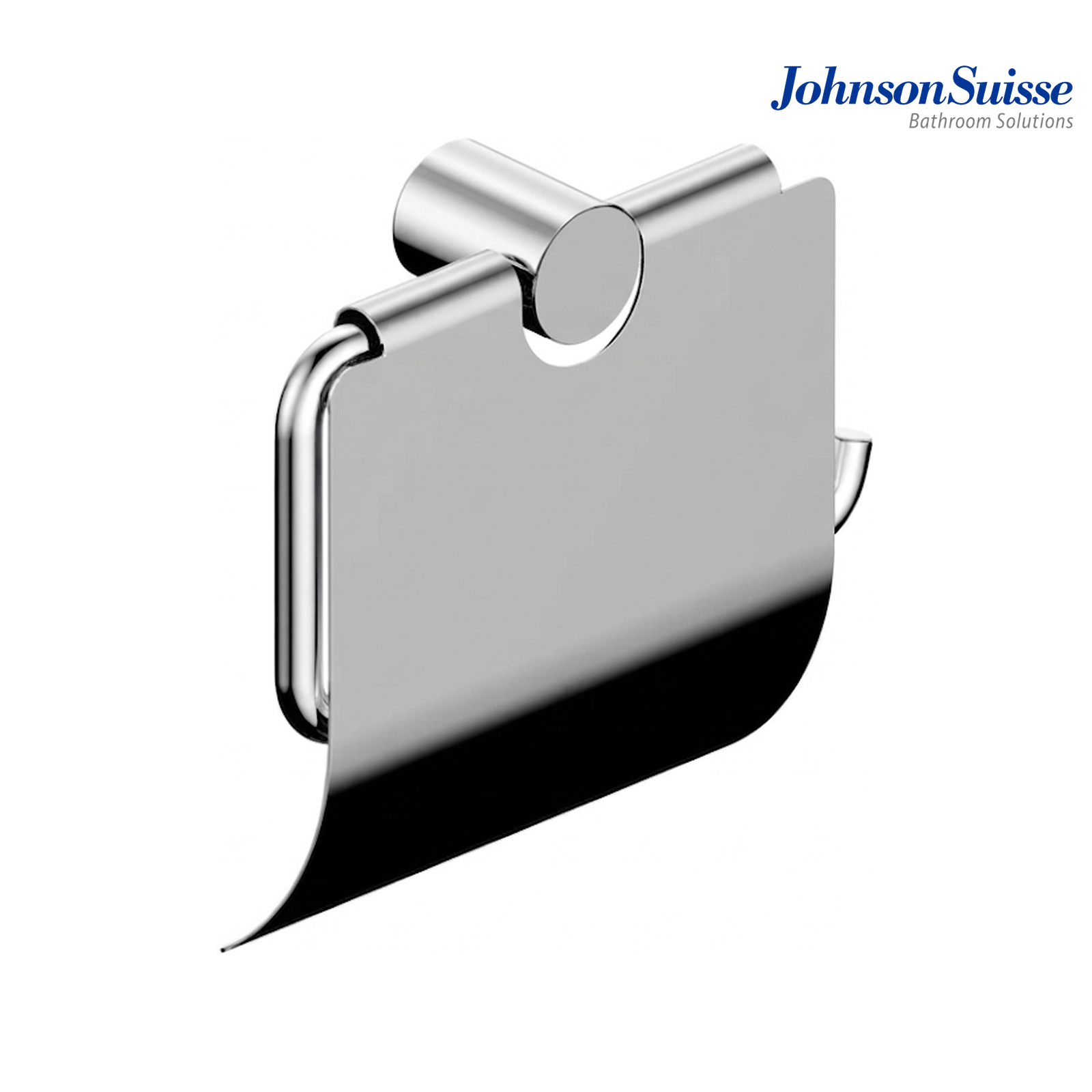 Johnson Suisse Cesena Toilet Roll Holder with Lid | WBBA100377 | Silver Chrome