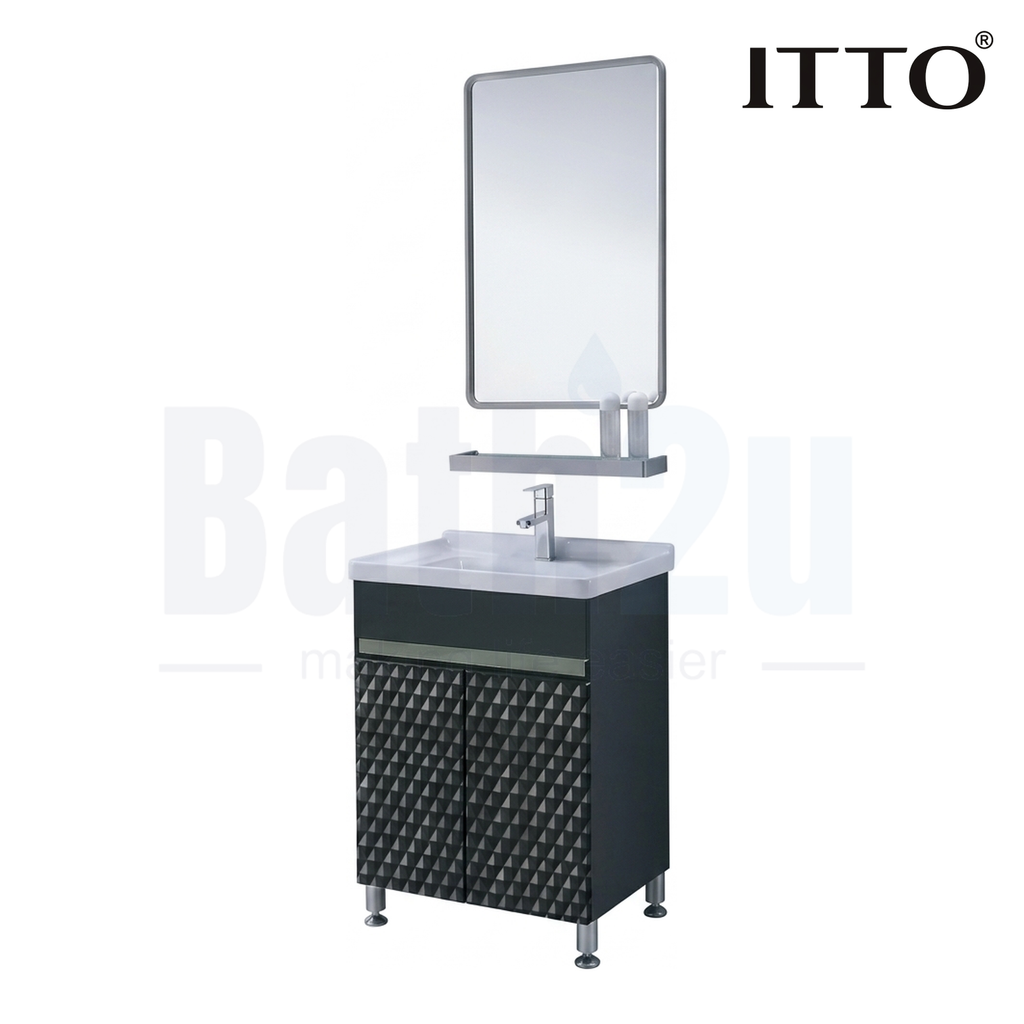 ITTO IT-8651MA-F014-SA 600mm Floor-Standing Basin Cabinet | Black SPC Material
