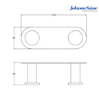 Johnson Suisse Cesena Double Robe Hook | WBBA100379 | Chrome