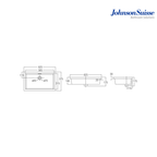 Johnson Suisse Torino 625mm Rectangular Under Counter Basin | White