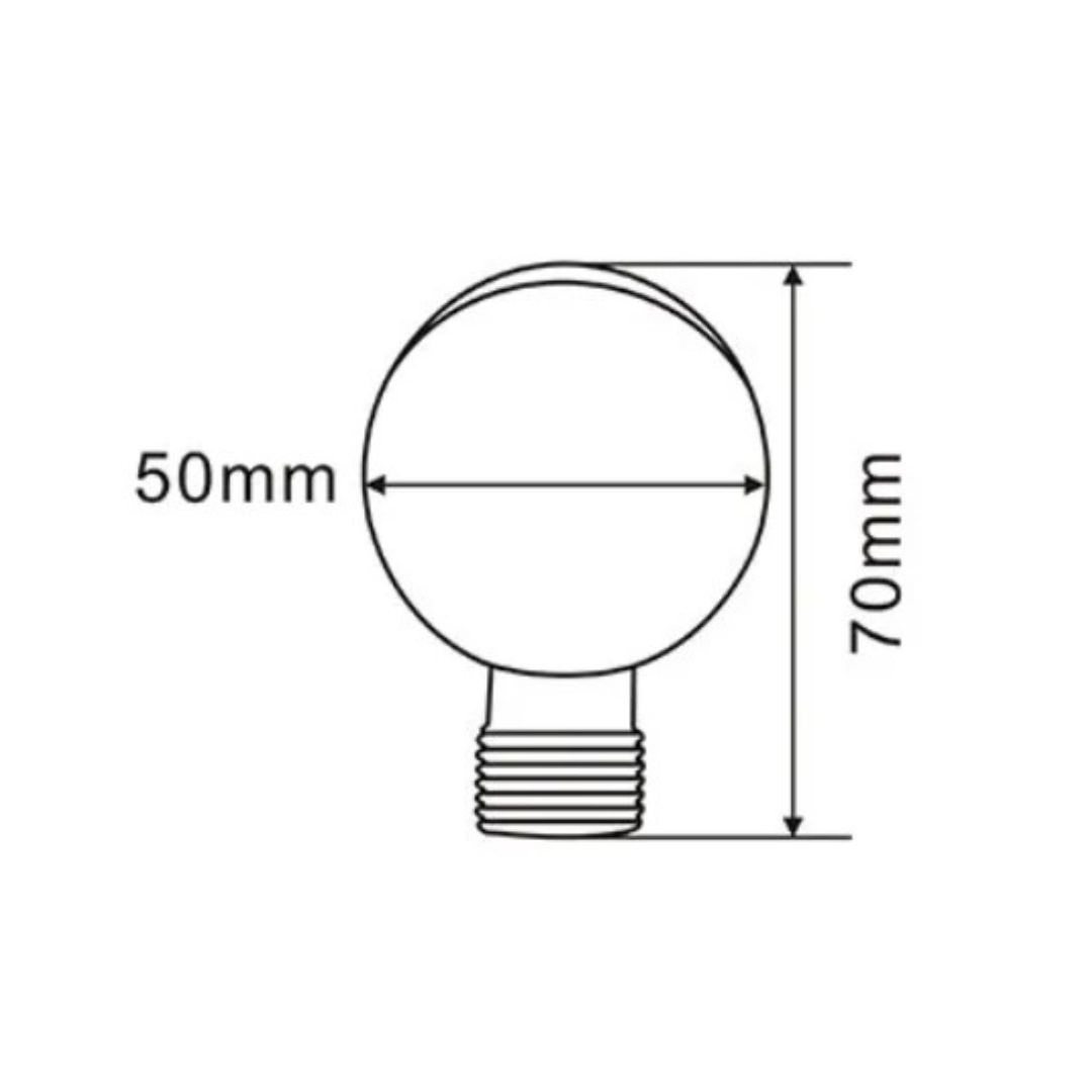 SORENTO Wall Mounted Brass Round Union Concealed Shower Connector - Golden Yellow