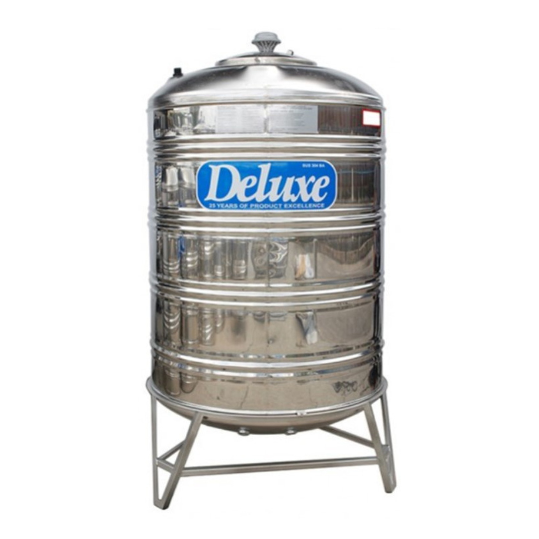 DELUXE 250 Liter Stainless Steel Round Bottom With Stand Water Tank