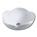 DOCASA Flower Counter Top Wash Basin come with single pre-punched tap hole & cap