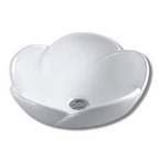 DOCASA Flower Counter Top Wash Basin come with single pre-punched tap hole & cap