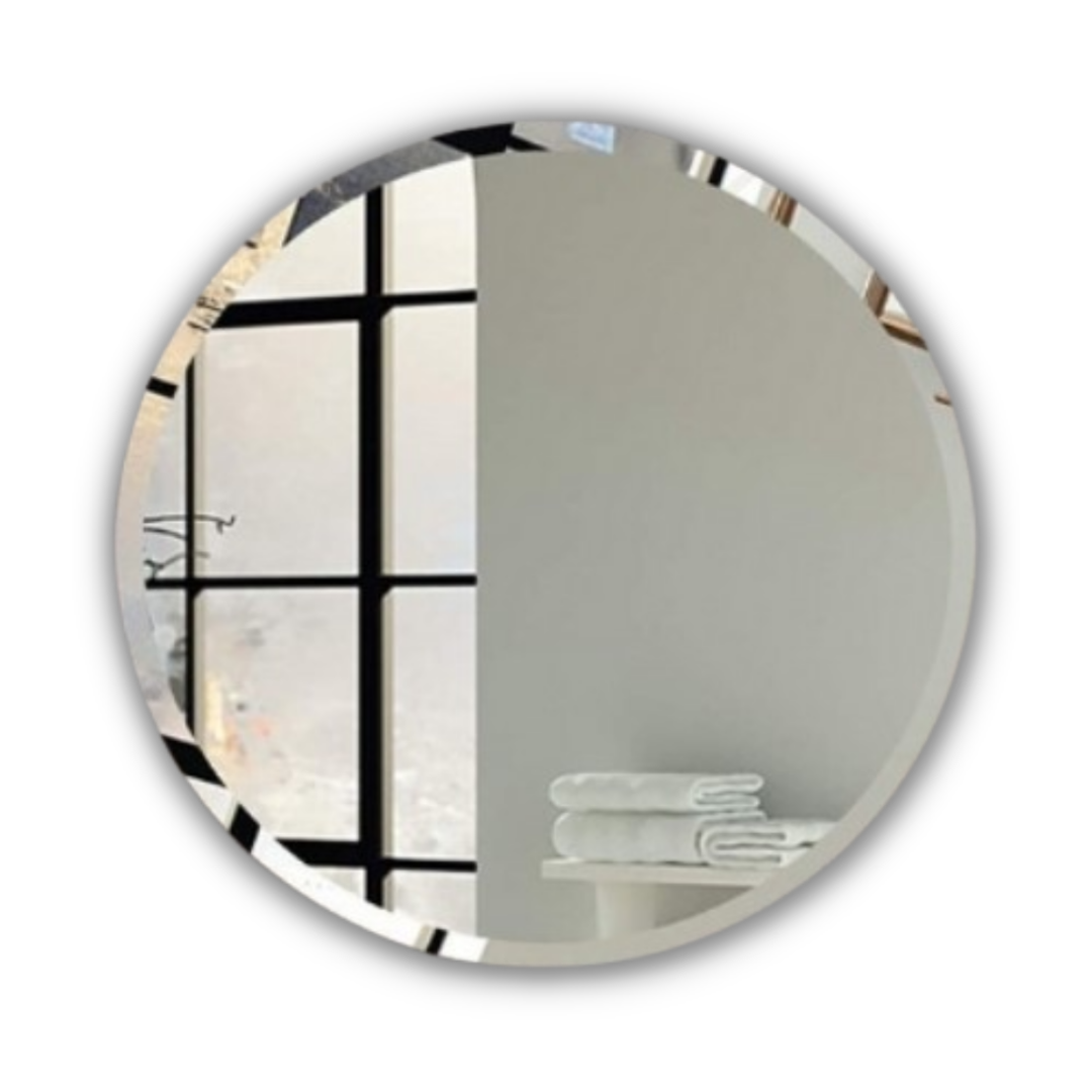 GLOREX 600mm Frameless Round LED Mirror
